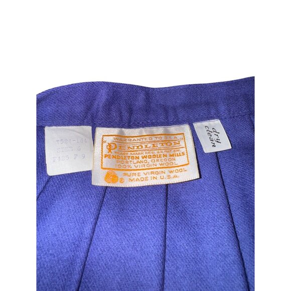 Pendleton Womens Vintage Pleated Wool Skirt Size 6 Purple - Picture 8 of 9